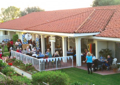 Oktoberfest celebration with residents enjoying the festivities