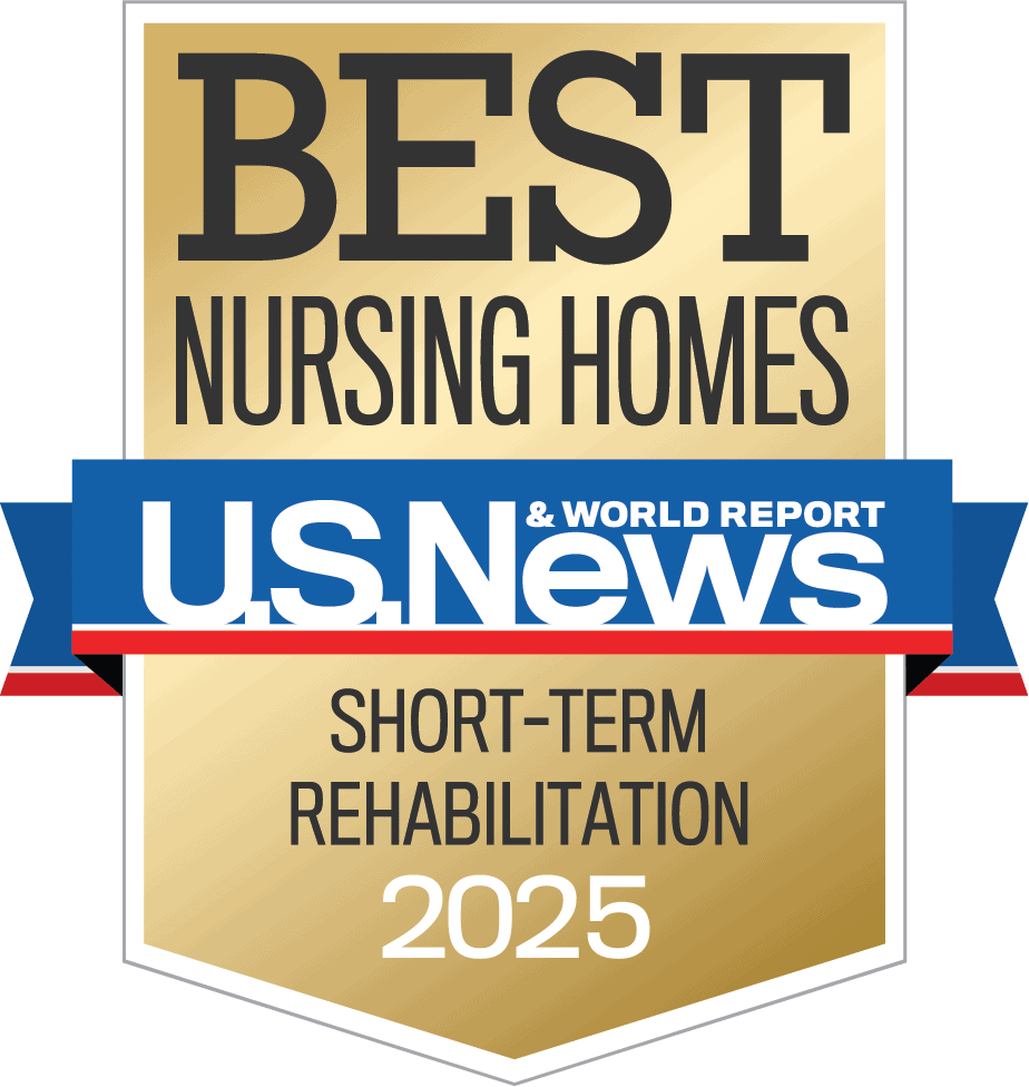 U.S. News & World Report Best Nursing Homes Short-Term Rehabilitation 2025 badge